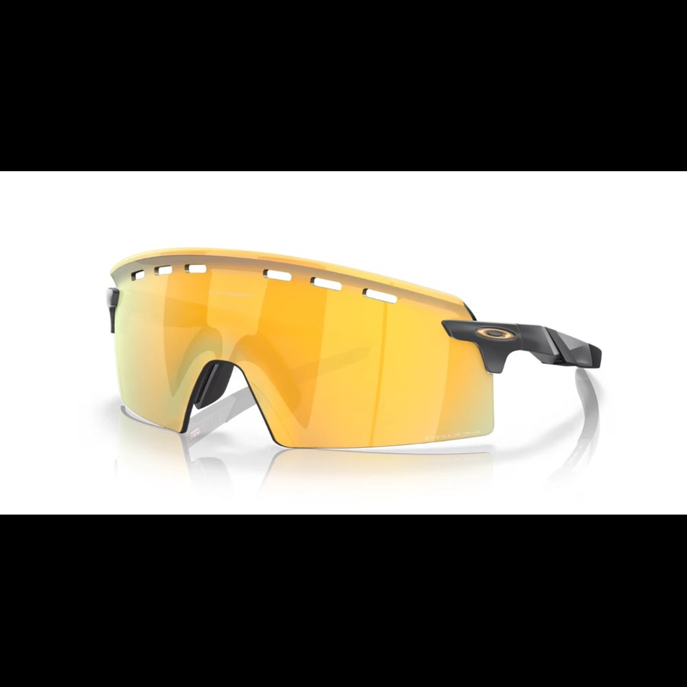 Oakley Shield Sunglasses - Yellow Gold Lens with Black Temples
